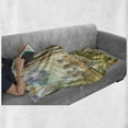 thumbnail image 6 of Abstract Oil Painting Soft Flannel Fleece Throw Blanket, Brooklyn Bridge in Watercolor Brush Strokes Style in Earthy Tones, Cozy Plush for Indoor and Outdoor Use, 50" x 60", Multicolor, by Ambesonne, 6 of 6