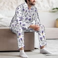 thumbnail image 6 of KLL Lavender Bicycle Sleepwear Mens Flannel Pajamas,Long Cotton Pj Set, 6 of 7