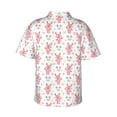thumbnail image 4 of Xecao Hello Rabbit print Hawaiian shirt - a stylish short-sleeve button-down for men, perfect for casual beach and tropical outings., 4 of 9