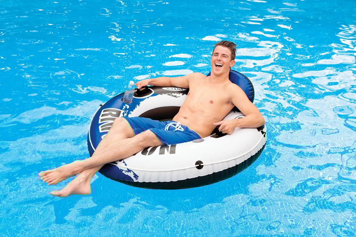 Intex - 1 Person Inflatable Floating Raft - Multi