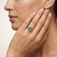 thumbnail image 5 of Rosec Jewels IGI Certified Lab Grown Green Diamond Engagement Ring 5 Carat - VS1 Quality - Big Green Diamond Ring for Women, 14K Yellow Gold, US 12.50, 5 of 8