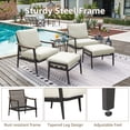 thumbnail image 7 of NATURAL EXPRESSIONS Patio Furniture, Outdoor Furniture Patio Chair Sofa Metal Outdoor Chair with Ottoman, High Back Wicker Backrest & 6 Inch Seat Cushion for Balcony, Backyard, Deck, Porch, 7 of 7