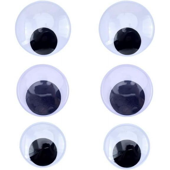 3 Styles Giant Googly Eyes 2 Inch 3 Inch 4 Inch Self Adhesive Black Plastic Large Googlie Wobbly Eyes Big Wiggle Eyes Sticker