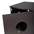 thumbnail image 6 of Topcobe Wooden Double-Decker Cat Houses Enclosure Outside Shelter Animal Cage, Brown, 6 of 7