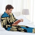 thumbnail image 6 of Uemuo Adventure Awaits Pattern 2-Piece Loungewear Set - Men’s Soft Sleepwear, Cozy Winter PJs, Comfy Sleep Set-X-Large, 6 of 7