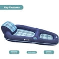 thumbnail image 6 of Aqua MFMSCS16 Inflatable Luxury Lounge Pool Float with Headrest, Navy/Light Blue, 6 of 7