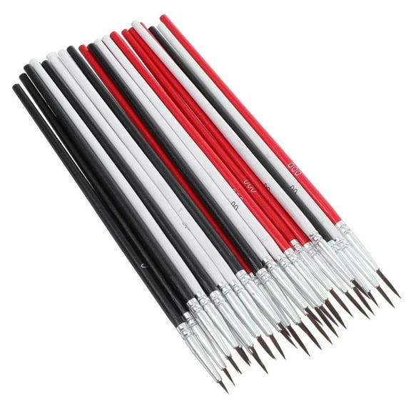 Hemoton 30pcs Versatile Nylon Paint Brushes Fine Detail Liner Brushes Miniature Brushes For Fine Detailing Art Painting Acrylic Oil Watercolors Paint Tools