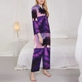 thumbnail image 3 of Fotbe Lavender Field Sunset Conjunto de Pijama de Manga Larga para Mujer con Estampado, Ropa de Dormir de 2 Piezas, Conjunto de Casa Suave y Cómodo con Bolsillos-X-Large, 3 of 7
