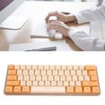 thumbnail image 4 of Gaming Keyboard, Key Line Separation Suspended High Low Keycap Mechanical Keyboard Ultra Small Wired  For Home Orange Beige, 4 of 8