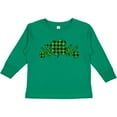 thumbnail image 3 of Inktastic St. Patrick's Day Clovers in Plaid Boys or Girls Long Sleeve Toddler T-Shirt, 3 of 5