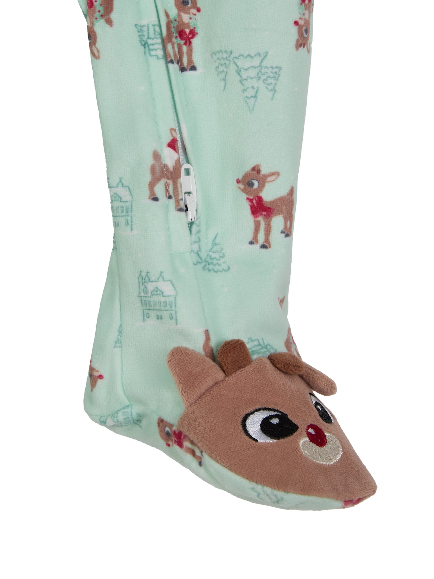 Rudolph Baby One-Piece Footed Sleep N' Play, Sizes Newborn-9 Months