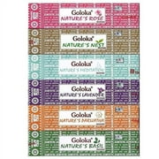 GOLOKA Incense Pack of 6 Boxes 15gms Each Nature's Collection Lavender, Rose, Parijatha, Basil, Nest and Meditation