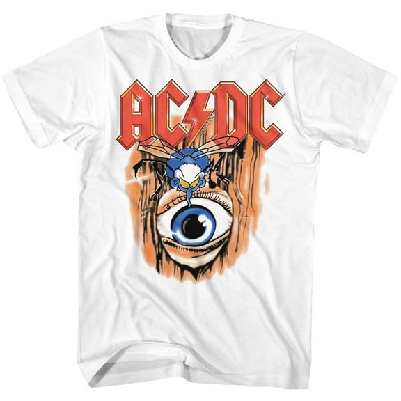 AC/DC Vintage Fly On Wall White Adult T-Shirt 4Xl