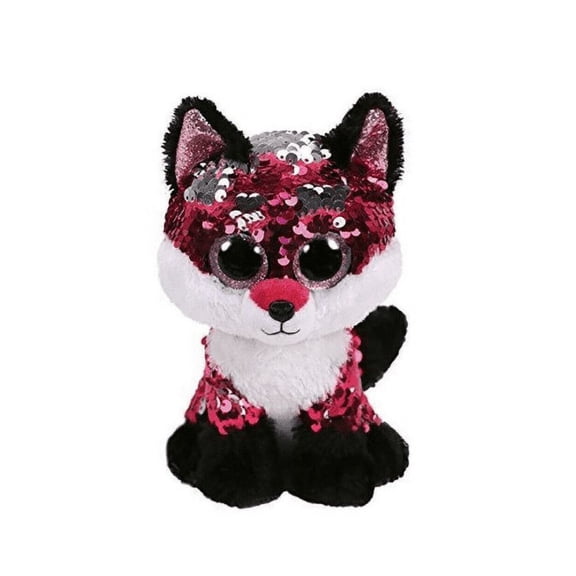 Ty Flippables - Jewel the Burgundy & White Fox - Stuffed Animal
