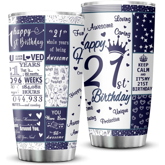 21st Birthday Gifts for Girls Boys 2002 Coffee Tumblers 16th Birthday Gifts Ideas for Girls Tumblers Sweet 21st Gifts for Girls 2002 Stainless Steel Vacuum Insulated Coffee Tumblers 20 oz