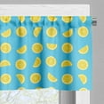thumbnail image 3 of Ambesonne Lemon Valance Pack of 2, Slices Summer Sun, 54"X12", Sky Blue Yellow, 3 of 5