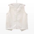 thumbnail image 6 of Joernso Women Denim Vest with Pockets Sleeveless Buton-down Loose Solid Color Cardigan V Neck Urban Style Waistcoat for Outdoor Travel Commuting, 6 of 8
