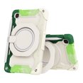 thumbnail image 4 of Kids Friendly Tablet Case for Samsung Galaxy Tab A7 Lite 8.7" (2021) with Portable Handle Folding Kickstand, Heavy Duty Cover with Pencil Holder Shockproof Four-Corners Protective Case, Rainbow Green, 4 of 9