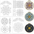 thumbnail image 1 of Water Soluble Embroidery Patterns for Beginners Mandala Flower 4 Sheets with 14pcs Patterns Wash Away Embroidery Pattern Stabilizer for Hand Sewing Lover Women Adults, 1 of 9