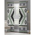 thumbnail image 4 of Green Gray Boho Sheer Curtains 84 Inch Length 2 Panels Set, Southwestern Ethnic Abstract Geometric Voile Window Treatment Rod Pocket Curtains Sheers Drapes for Bedroom/Living Room/Kitchen 52"x84"x2, 4 of 7