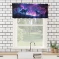 thumbnail image 3 of Fantasy Wolf Curtain Valances Wildlife Animals Starry Night Sky Moon Forest Trees Thermal Insulated Room Darkening Curtain for Dinning Room 54 by 18 in, 1 Panel, 3 of 6