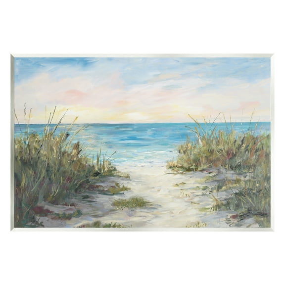 Stupell Industries Sea Grass Ocean Path Nature Painting Unframed Art Print Wall Art, 15 x 10