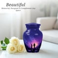 thumbnail image 5 of Daisy Little Cremation Urns For Adult Ashes Women - Couple Small Keepsake Urns For Human Ashes Adult Man - Purple Mini Urn For Mom & Dad - Blue Mini Urn For Male - 3 Inch, 5 of 7