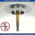 thumbnail image 5 of Bath Stopper 70 mm, with Double Seal, Height Adjustable, Universal Bath Stopper, Sink Flapper, Hardened Brass with Chrome Finish, LO-Ron Anti-Rust Bat, 5 of 5