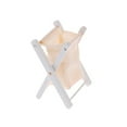 thumbnail image 2 of Cesto de ropa miniatura Vogacara para casa juego de muebles 1/12 organizador plegable decoración baño Blanco, 2 of 6