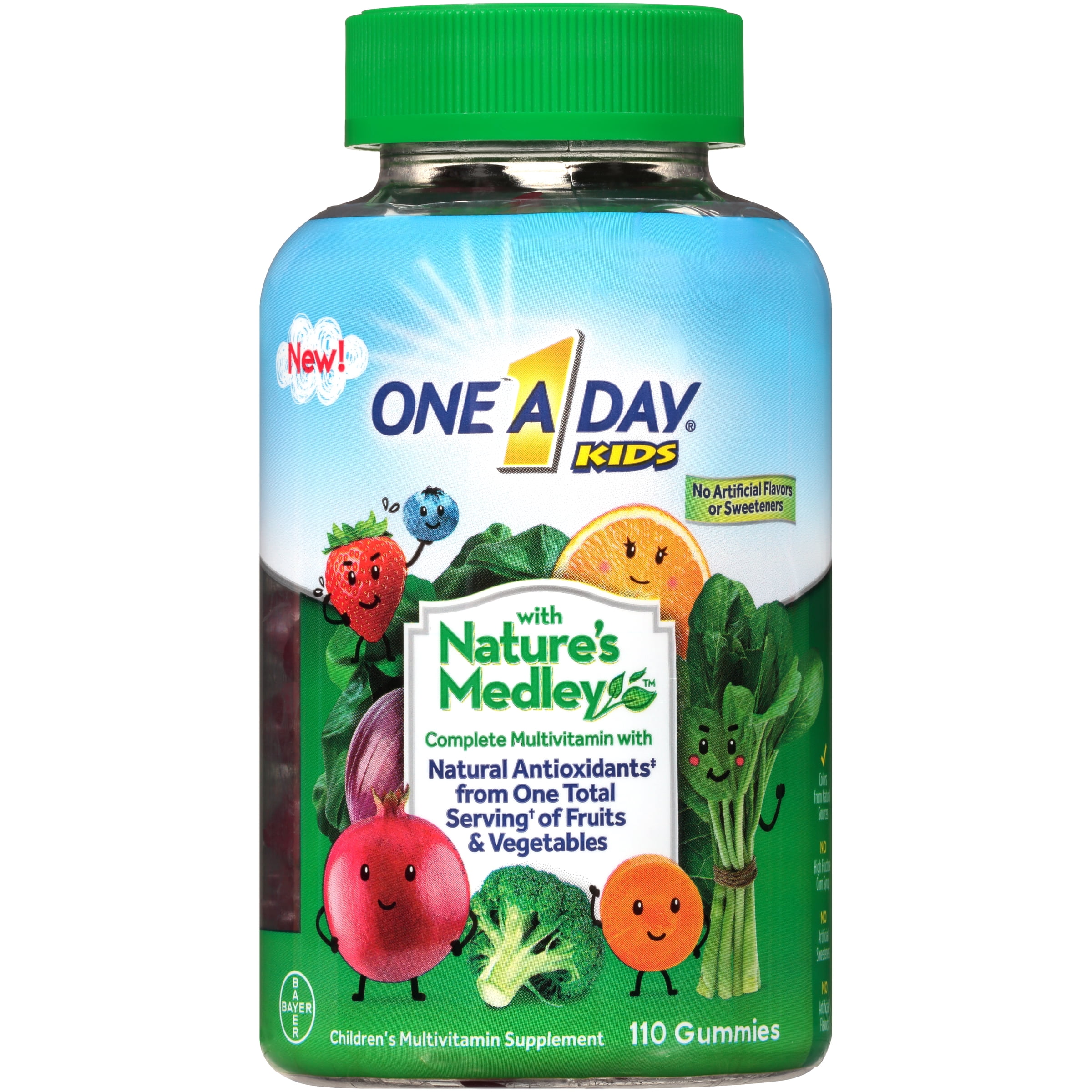 One A Day Kids with Nature's Medley Multivitamin Gummies, 110 Count ...