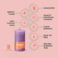 thumbnail image 3 of BOLSIUS 4 Pack Vibrant Violet (Purple) Rustic Pillar Candles - 2 X 4 Inches - Premium European Quality - Natural Eco-Friendly Plant-Based Wax - Unscented Dripless Smokeless 30 Hour Party Décor Candles, 3 of 8