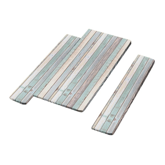 Camping Tablecloth for Outdoor 6 Ft Fitted Elastic Table Cover with Washable Resilient Polyester for Picnic Tables and Seats 72x30 Inches 3-Piece Set