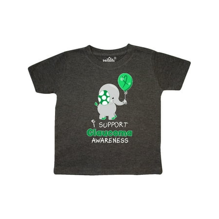 

Inktastic I Support Glaucoma Awareness Elephant and Green Balloon Gift Toddler Boy or Toddler Girl T-Shirt