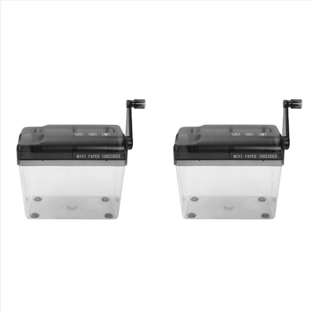 2X Mini Trituradora de Mano Trituradora de Papel PortáTil A6 Trituradora Manual de Documentos Herramienta de Corte de Papel Escritorio de Oficina en Casa
