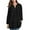 Black, variant on tarylea Fall Tops for Women V Neck Button down Shirts Cotton Linen Solid Color Tunic Long Sleeve Loose Shirts Casual Dailywear