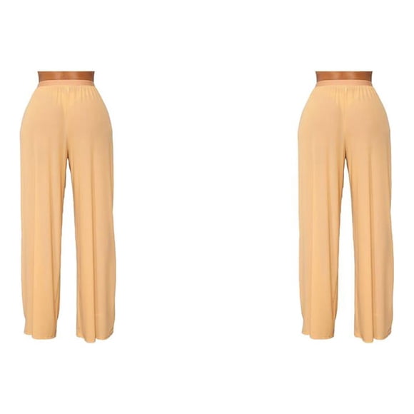 Naiovety Pantalones de playa para mujer, traje de baño cómodo de malla transpirable, pantalones transparentes holgados, regalos para nadar, Albaricoque S 2Conjunto