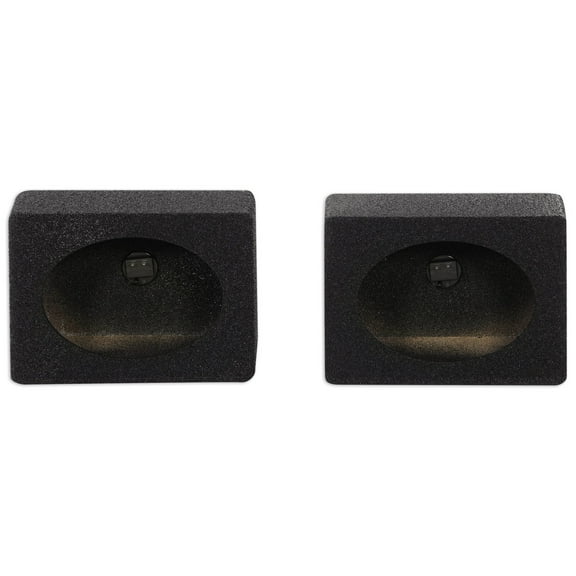 (2) rockville rs6x9bl 6x9" wedge sealed car speaker box enclosures w/bedliner