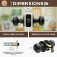 thumbnail image 3 of Copper Creek Hardware CK2030BC Colonial Privacy Knob, Black, 3 of 7