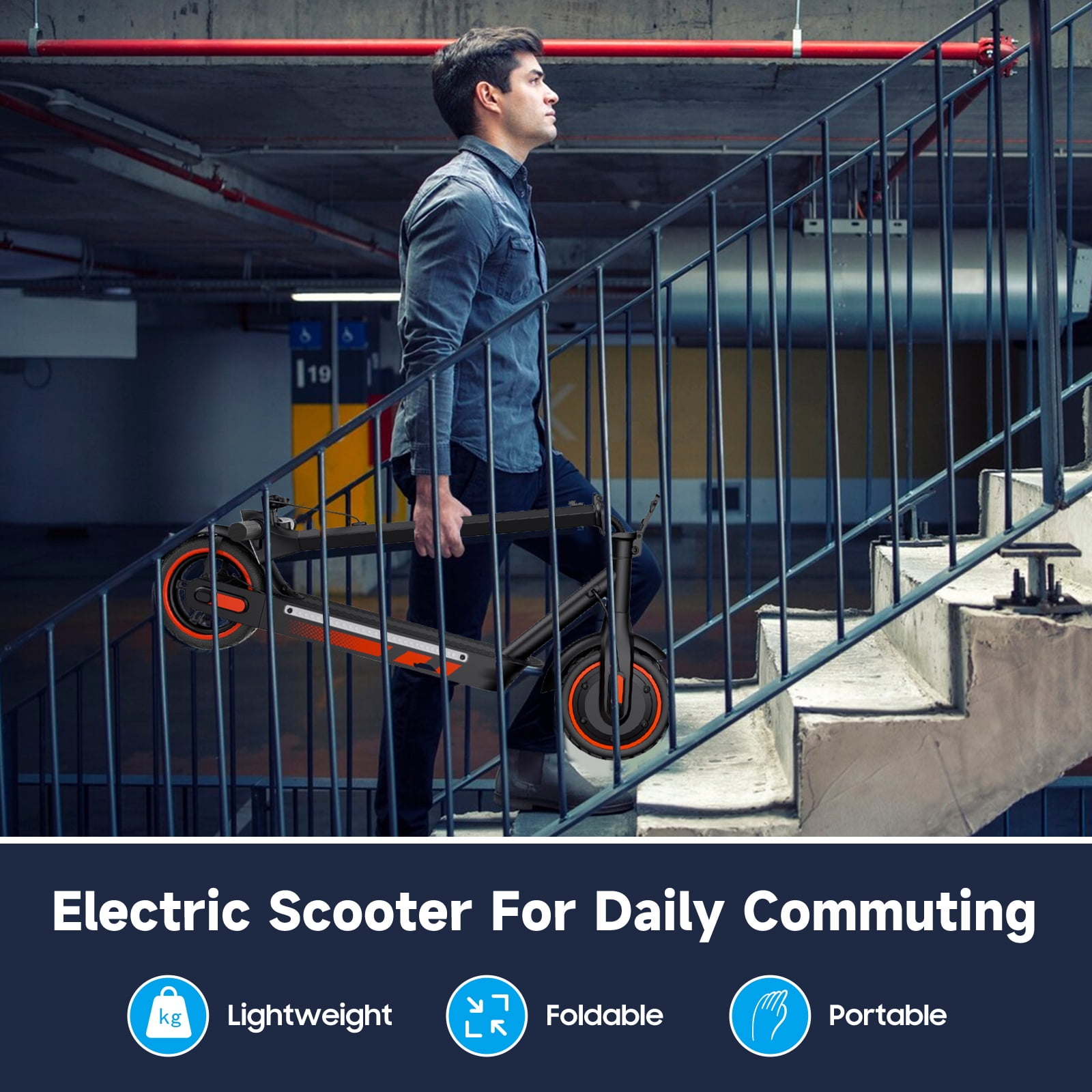 Electric Scooter for Adults, 600W Motor, 10