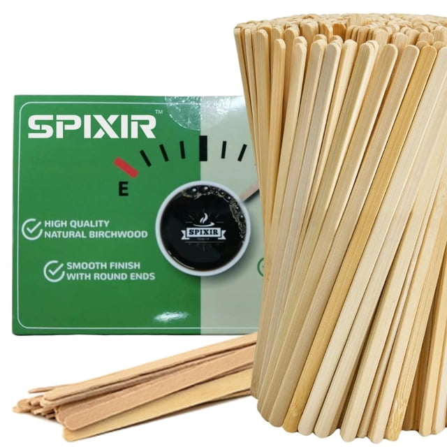 Agitadores de café Spixir desechables de madera, 18 cm, paquete de 1000
