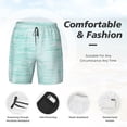 thumbnail image 5 of Gaeub Blue Bright Mens Swim Trunks Stretch Beach Shorts Quick Dry for Men Swim Shorts Swimwear with Pockets- Small, 5 of 9