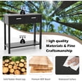 thumbnail image 4 of KOTEK Console Table with 2 Drawers & Shelf, Narrow Sofa Table with Rubber Wood Legs, Small Entryway Table for Living Room, Hallway, Office (Black), 4 of 8