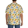 thumbnail image 3 of Kdxio Men's Hawaiian Shirt for Men Short Sleeve Shirt Autumn Pumpkins Blooms Summer Casual Holiday Beach Button Down T-Shirts, 3 of 5