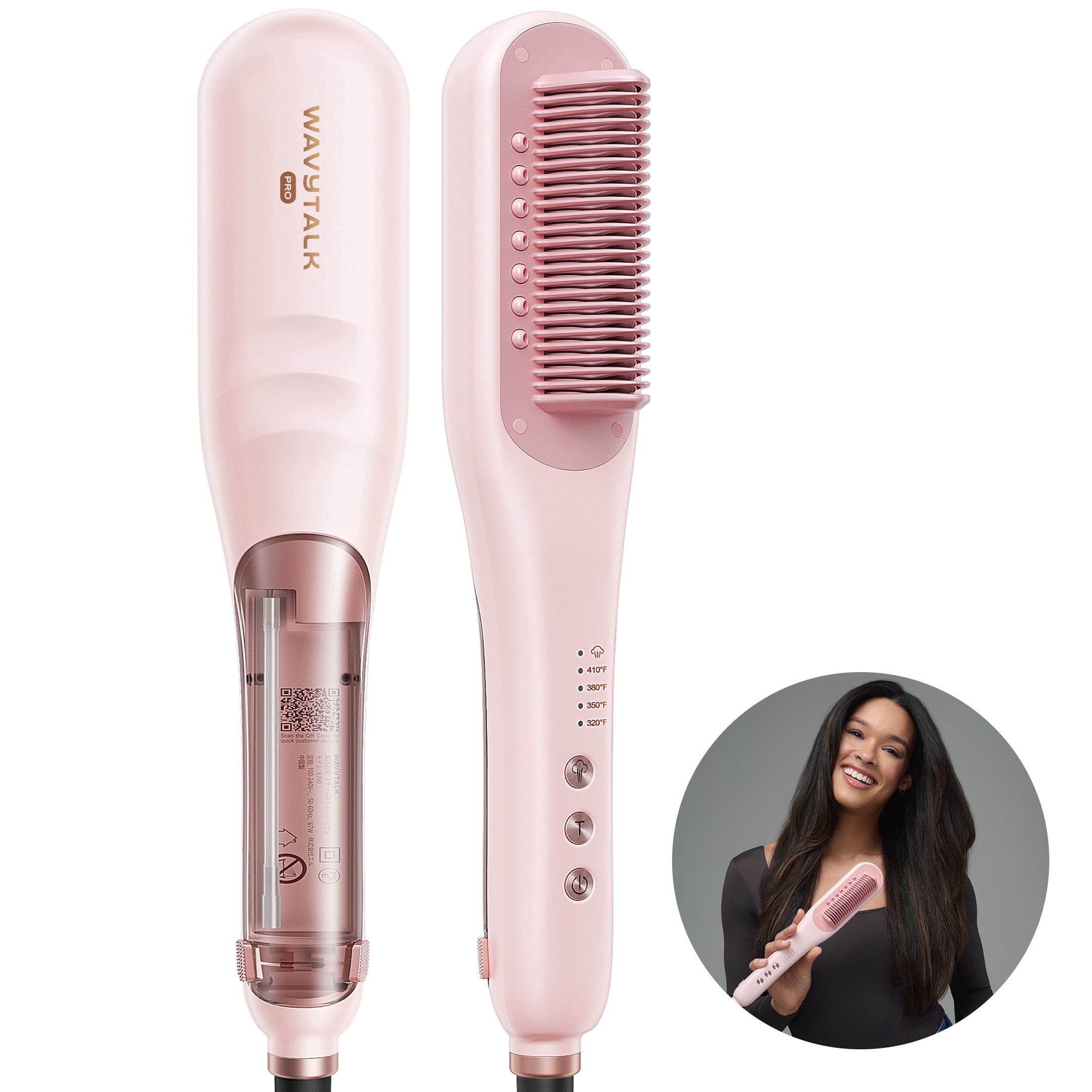 ion Titanium Pro Brush Iron, 1-1/4 Inch, Heats up to 400F, Curls