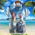 thumbnail image 4 of Camisas hawaianas para hombre 2024, estampados 3D, camisa de manga corta con gráfico de pollo de playa para verano, camisa unisex de moda estilo hawaiano, 4 of 4