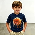 thumbnail image 2 of Huowey Kids Teen Boys Graphic Tees Stylish Basketball Football Prints Short Sleeve Crewneck Comfortable Casual Summer Basic Tshirts For Children Youth Lightweight Cozy Top Dailywear,Navy,6-7 Years, 2 of 4