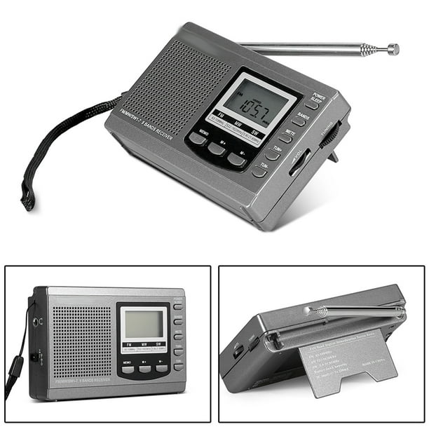 Radio Digital, Mini Radio EstéREO Portátil Con Altavoz Estéreo de Reloj de Alarma Digital para la la Oficina de Vieges en Casa