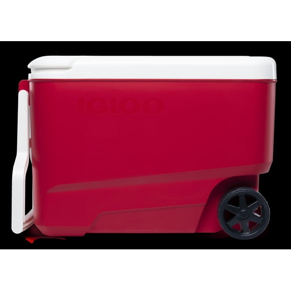Igloo 38 QT Wheelie Cool Hard Sided Cooler; Red;  38 qt plastic