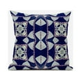 thumbnail image 2 of 18"x18" Indigo Pink Zippered Suede Geometric Throw Pillow, 2 of 5