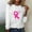 White, variant on Womens Breast Cancer Awareness Tops Pink Ribbon Shirts Loose Fit Pullover Crewneck Long Sleeve Graphic Tees